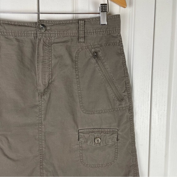 Columbia Straight Utility Cargo Skirt Womens 10 Green Khaki Outdoor Hiking Y2K - Picture 3 of 15